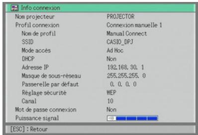 CASIO YW-2L - Assurez-vous que "Afficher Info connexion" est selectionné et appuyez sur la touche [ENTER]. - 2