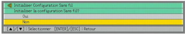 CASIO YW-2L - Rétablir les paramètres par défaut de la fonction Sans fil du projecteur de données - 2