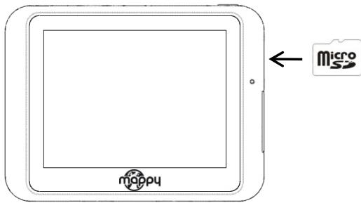 MAPPY MINI 300 - Installer la carte mémoire - 1