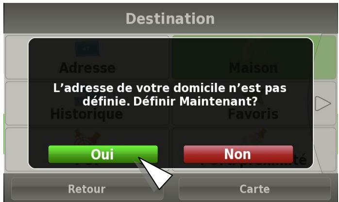 MAPPY ITI 406ND - Définition/Modification de votre lieu de domicile - 1