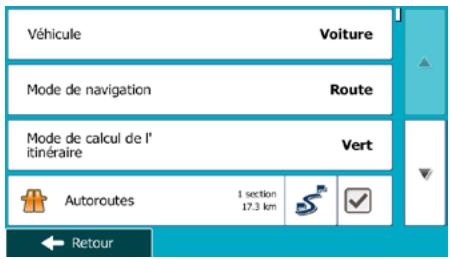 MAPPY ULTI S549 - Modifier le véhicule utilisé dans la planification d'itinéraire - 3