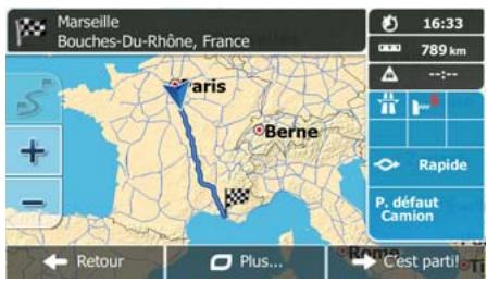 MAPPY ULTI X550 TRUCK - Vérification des autres itinéraires lors de la planification de l'itinéraire - 1
