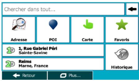 MAPPY MAXIS719 - Sélectionner une des destinations les plus probables (Historique intelligent) - 1