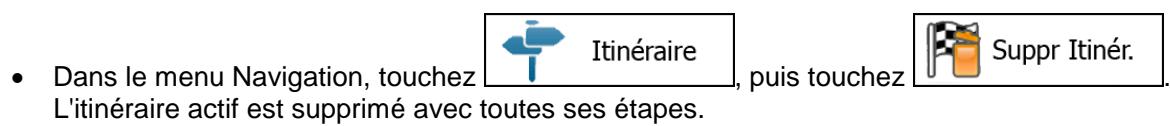 MAPPY MAXIS719 - Supprimer l'itinéraire actif - 2