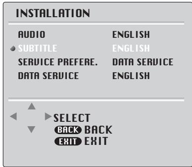BEKO ACTIVE PRO 32-012B - Selecting the subtitle language - 1