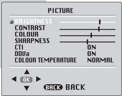 BEKO ACTIVE PRO 32-012B - Setting the picture features - 1