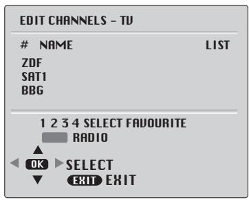 BEKO ACTIVE PRO 32-012B - Displaying television and radio channel lists. - 1