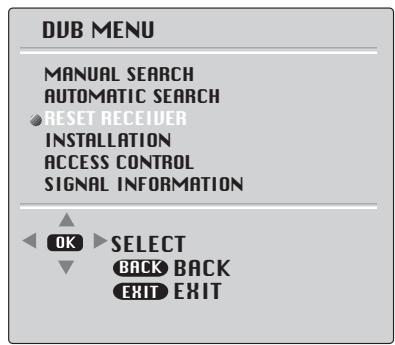 BEKO ACTIVE PRO 32-012B - Resetting the TV - 1