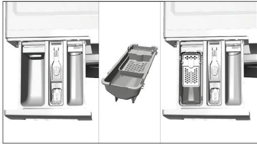 BEKO WCA100 - Si le produit contient un réservoir pour lessive liquide: - 1