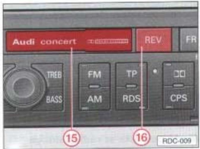 AUDI AUTORADIO SYSTEME O CONCERT - Choix de la source d'écoute - 1