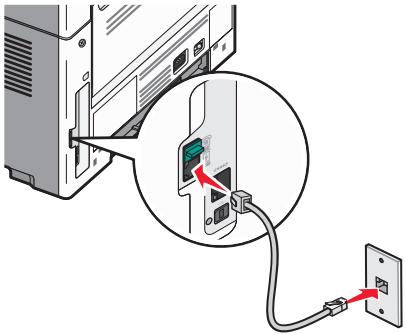 LEXMARK X203N - Connexion d'une imprimante et d'un téléphone ou d'un répondeur à la même ligne téléphonique - 1