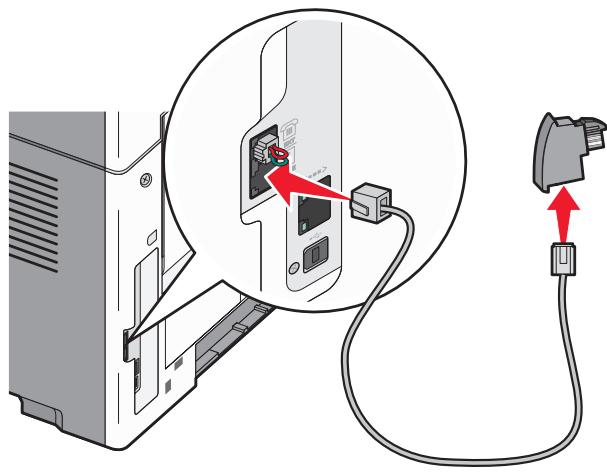 LEXMARK X203N - Raccordement à une prise téléphonique murale en Allemagne - 1