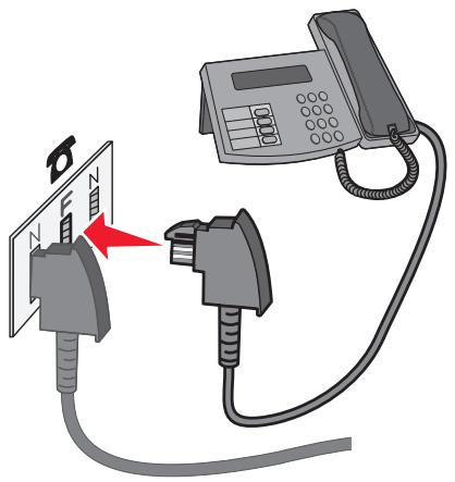 LEXMARK X203N - Raccordement à une prise téléphonique murale en Allemagne - 3
