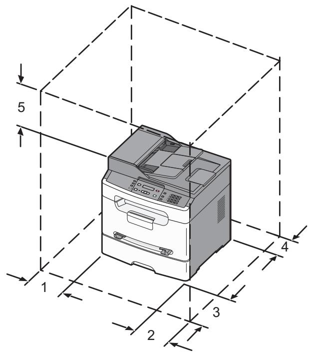LEXMARK X203N - Sélection d'un emplacement pour l'imprimante - 1