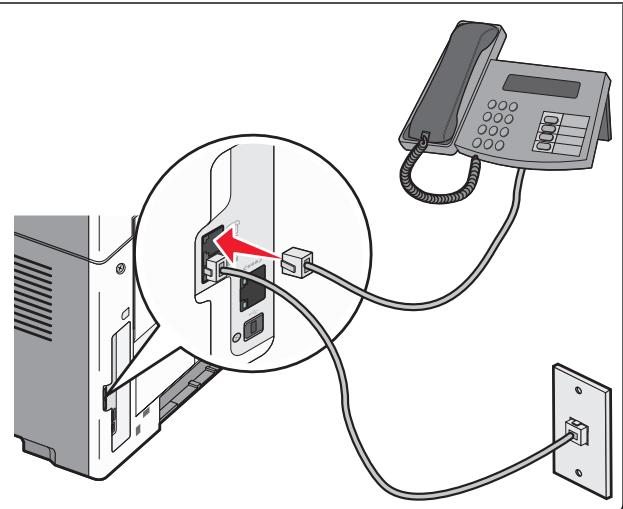 LEXMARK X203N - Connexion d'une imprimante et d'un téléphone ou d'un répondeur à la même ligne téléphonique - 5