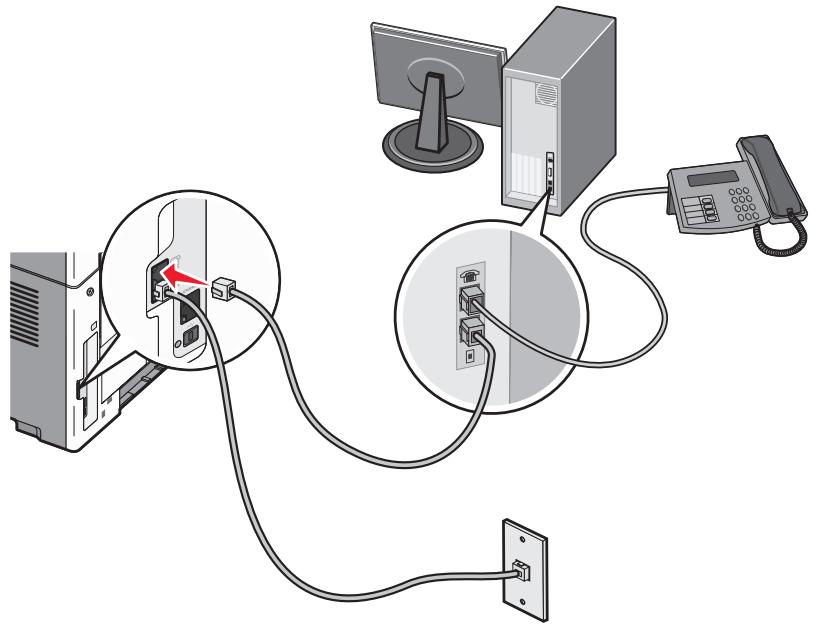 LEXMARK X203N - Connexion à un ordinateur avec modem - 4