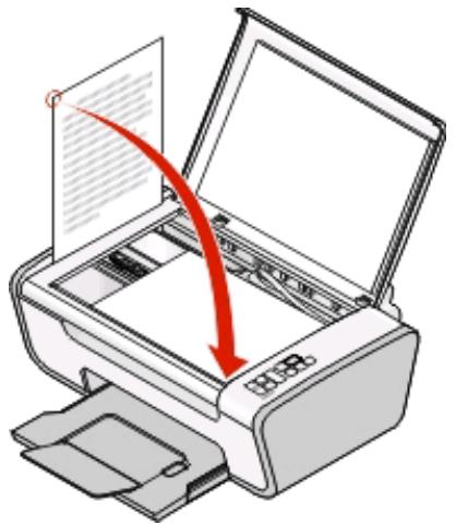 LEXMARK X2625 - Chargement d'un original sur la vitre du scanner - 2