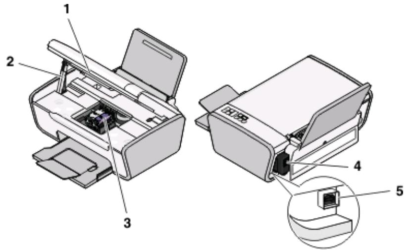 LEXMARK X2625 - Présentation des composants de l'imprimante - 2