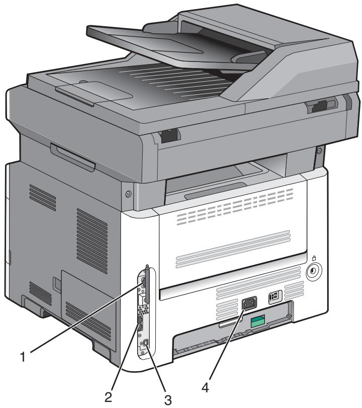 LEXMARK X363DN - Connexion des cables - 1