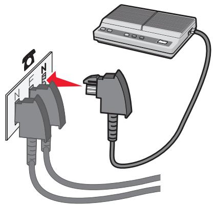 LEXMARK X363DN - Raccordement à une prise téléphonique murale en Allemagne - 4