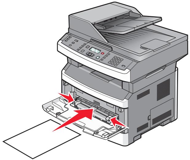 LEXMARK X363DN - Utilisation du chargeur manuel - 2