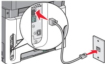LEXMARK X364DN - Connexion d'une imprimante et d'un téléphone ou d'un répondeur à la même ligne téléphonique - 1