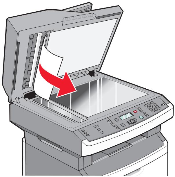 LEXMARK X364DN - Elimination des bourrages du DAA en boulevant le capot du scanner - 1