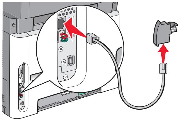 LEXMARK X364DN - Raccordement à une prise téléphonique murale en Allemagne - 1
