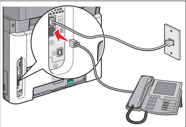 LEXMARK X364DN - Connexion d'une imprimante et d'un téléphone ou d'un répondeur à la même ligne téléphonique - 3