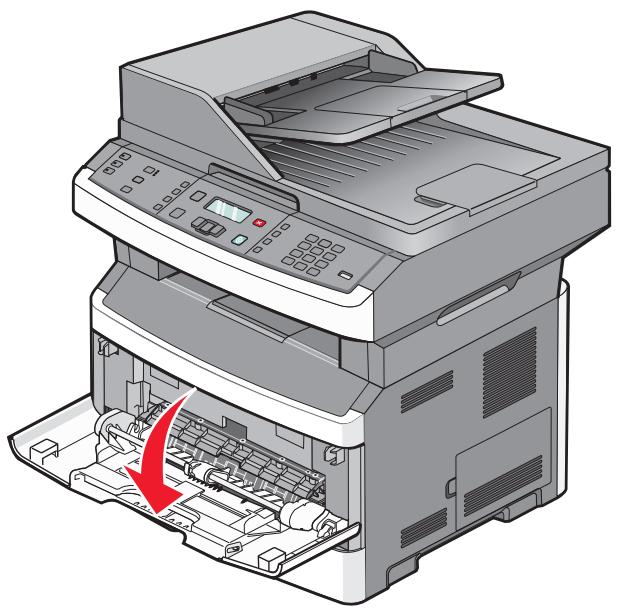 LEXMARK X364DW - Ouverture du chargeur multifonction - 1