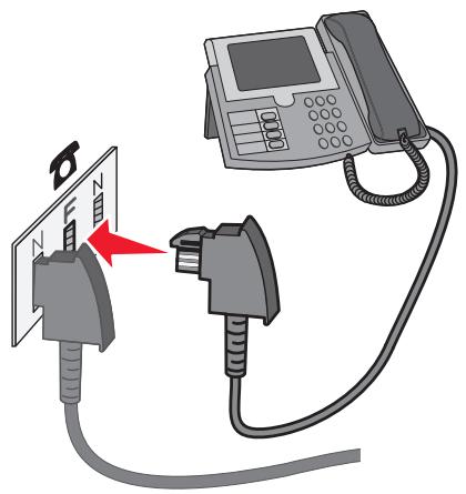 LEXMARK X364DW - Raccordement à une prise téléphonique murale en Allemagne - 3