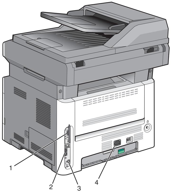 LEXMARK X364DW - Connexion des cables - 1