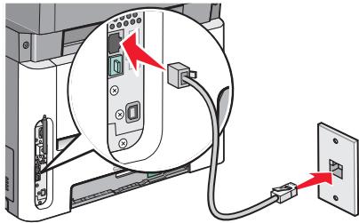 LEXMARK X364DW - Connexion d'une imprimante et d'un téléphone ou d'un répondeur à la même ligne téléphonique - 1