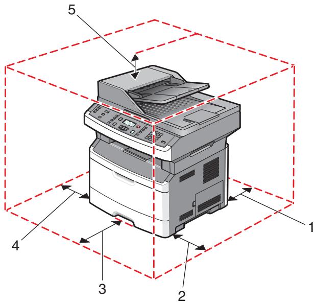 LEXMARK X364DW - Sélection d'un emplacement pour l'imprimante - 2