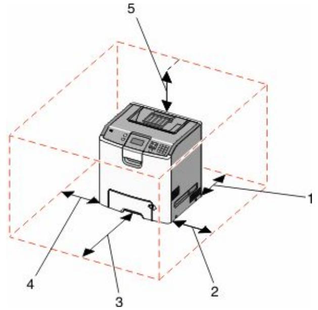 LEXMARK C734DN - Sélection d'un emplacement pour l'imprimante - 2