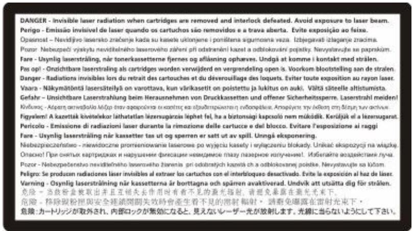 LEXMARK C734DN - Etiquette d'avis relatif à l'utilisation de laser - 1
