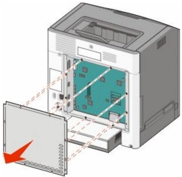 LEXMARK C734DTN - Accès à la carte logique pour l'installation des options internes - 3