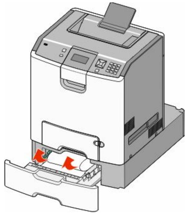 LEXMARK C734DW - Bourrage papier dans l'un des tiroirs optionnels. - 1
