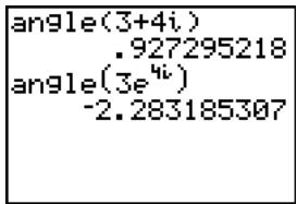 TEXAS INSTRUMENTS TI-84 PLUS - angle( - 1