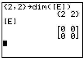 TEXAS INSTRUMENTS TI-84 PLUS - Créer une matrice avec dim( - 1