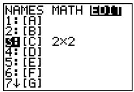 TEXAS INSTRUMENTS TI-84 PLUS - Premiers contacts : Utilisation du menu de raccourcis MTRX - 8