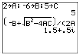TEXAS INSTRUMENTS TI-84 PLUS - Affichage de résultats complexes - 4