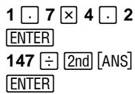 TEXAS INSTRUMENTS TI-84 PLUS - Utilisation de la variable Ans dans une Expression - 1