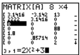 TEXAS INSTRUMENTS TI-84 PLUS - Edition d'un élément d'une matrice - 1