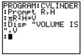 TEXAS INSTRUMENTS TI-84 PLUS - Pour commencer : volume d'un cylindre - 5