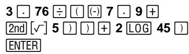 TEXAS INSTRUMENTS TI-84 PLUS - Saisie d'une expression - 1