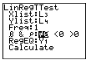 TEXAS INSTRUMENTS TI-84 PLUS - LinRegTTest - 1