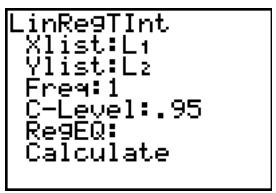 TEXAS INSTRUMENTS TI-84 PLUS - LinRegTInt - 1