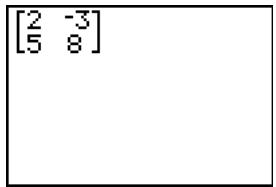 TEXAS INSTRUMENTS TI-84 PLUS - Premiers contacts : Utilisation du menu de raccourcis MTRX - 3