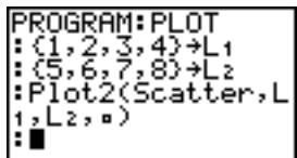 TEXAS INSTRUMENTS TI-84 PLUS - Définition d'un graphe statistique dans un programme - 6